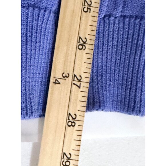 Pringle Of Scotland Cable Knit Golf Sweater Mans M Cotton Blue Embroidered Logo - Picture 9 of 11